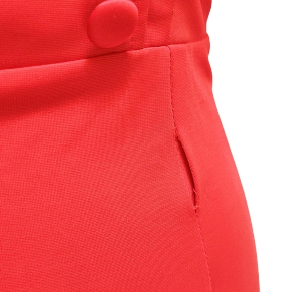 Retro Red WIGGLE Dress Women's Midi Pin-Up - Picture 4 of 11